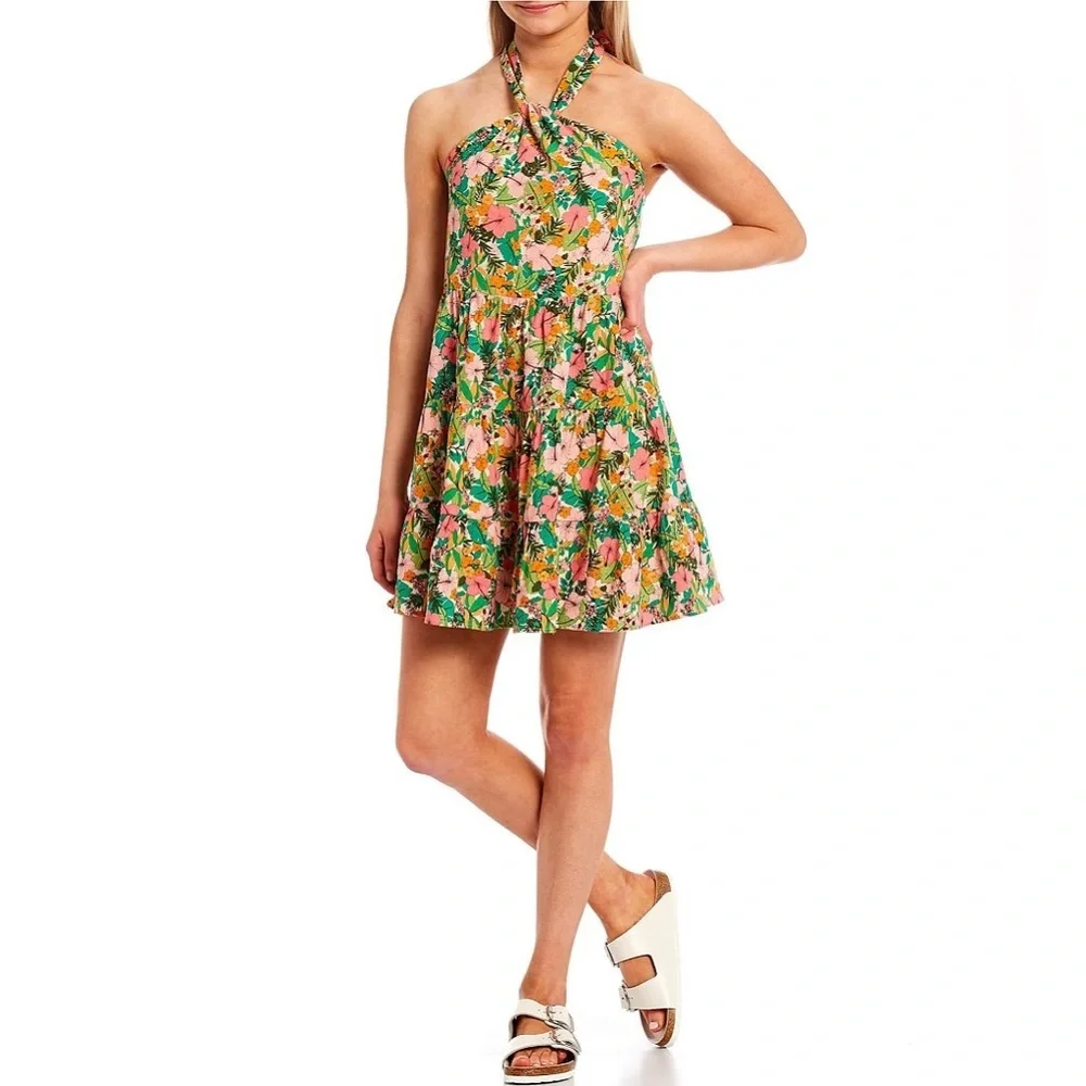 Copper Key Floral Printed
Tiered Halter Dress | Dillard's size Large - Picture 5 of 13